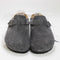 Womens BIRKENSTOCK Boston Clogs Charcoal Suede