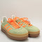 adidas Gazelle Bold W Semi Green Screaming Orange Gum Uk Size 6