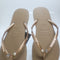 Womens Havaianas Slim Luxury Aqua Flip Flops Rose Gold UK Size 8