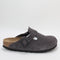 Womens Birkenstock Boston Clogs Velvet Grey Uk Size 5
