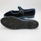 Womens Flabelus Mary Janes Navy Blue Velvet