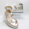 Womens Loeffler Randall Inc Pia Wedge Sandal Silver Mirror Leather