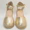 Womens Office Alex Closed Toe Espadrille Wedges Gold Leather Uk Size 7