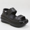 Womens Crocs Classic Mega Crush Sandals Black