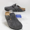 Womens BIRKENSTOCK Boston Clogs Charcoal Suede