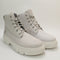 Womens Timberland Greyfield Leather Boots Light Grey Nubuck Uk Size 8