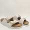 Womens Birkenstock Arizona Two Strap Sandals Antique White Nubuck Uk Size 5