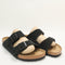 Mens Birkenstock Arizona Two Strap Sandals Black Suede Uk Size 7
