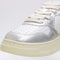 AUTRY Medalist Low Bicolour Sneakers White and Silver Leather - UK Size 5