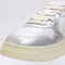 Autry Medalist Low Bicolour Sneakers White and Silver Leather - UK Size 5