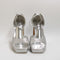 Womens Office Hiring Embellished Peep Toe Platform Silver