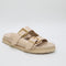 Womens Office Sunkissed  Double Strap Chunky Sliders Nude