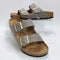 Womens BIRKENSTOCK Arizona Two Strap Sandals Leo Grey Taupe