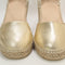 Womens Office Alex Closed Toe Espadrille Wedges Gold Leather Uk Size 7