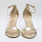 Womens Office Highly  Two Part Heeled Sandals Gold