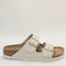 Womens Birkenstock Arizona Two Strap Sandals Antique White Nubuck Uk Size 5