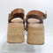 Womens Office Mojito Cross Over Cork Wedge Heels Tan Uk Size 8