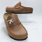 Womens BIRKENSTOCK Naples Wrapped Clogs Cognac Leather