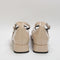 Womens Office Mighty Low Block Ankle Strap Mary Janes Taupe Patent