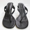 Womens Tony Bianco Krista Toe Post Kitten Heeled Sandals Black Leather