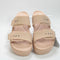 Womens Crocs Brooklyn Buckle Low Wedge Pink Caramel