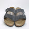Womens BIRKENSTOCK Arizona Two Strap Sandals Charcoal Suede