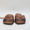 Womens Office Suri Woven Leather Slides Tan Leather