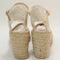 Womens Office Alex Closed Toe Espadrille Wedges Gold Leather Uk Size 7