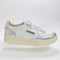 Autry Medalist Low Bicolour Sneakers White and Silver Leather - UK Size 6
