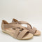 Womens Office Hallie Cross Strap Espradrille Camel Suede Uk Size 5