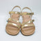 Womens TOMS Kira Sandals Light Gold Metallic Leather