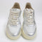 Autry Medalist Low Bicolour Sneakers White and Silver Leather - UK Size 6