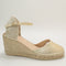 Womens Office Alex Closed Toe Espadrille Wedges Gold Leather Uk Size 7