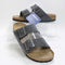 Womens BIRKENSTOCK Arizona Two Strap Sandals Charcoal Suede