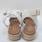 Womens Office Sassy Cross Strap Espadrille Flatform New White Leather Uk Size 6