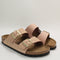 Womens Birkenstock Arizona Two Strap Soft Pink Nubuck Uk Size 5.5