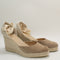 Womens Office Marmalade Ankle Tie Espadrilles Taupe Suede Uk Size 5