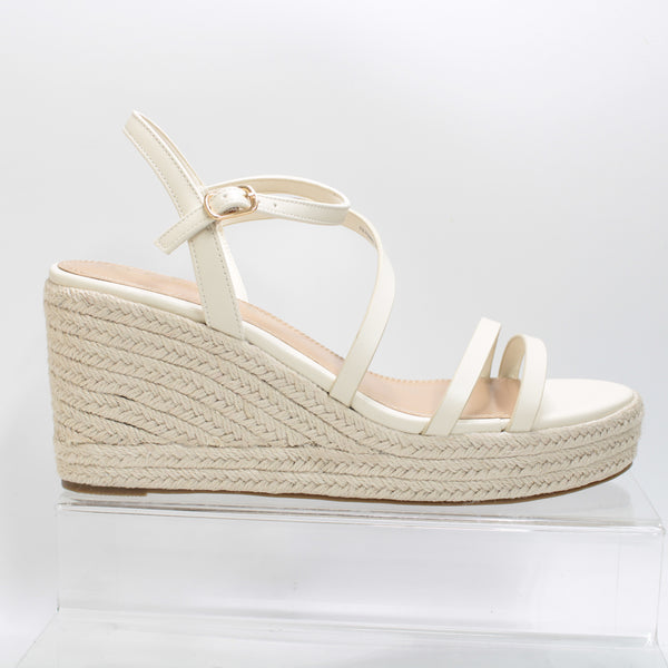 Womens Office Holland  W  Strappy Espadrille Wedge Off White