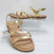 Womens TOMS Kira Sandals Light Gold Metallic Leather