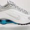 Nike Shox R4 Trainers Silver White Blue Lagoon Uk Sizes 7