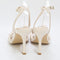 Womens Office Harlow Twist Vamp Heeled Sandals Off White