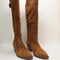 Womens Office Kezia Heeled Western Knee Boots Tan Suede Uk Size 5