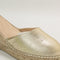 Womens Office Alex Closed Toe Espadrille Wedges Gold Leather Uk Size 7