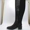 Womens Office Kelby Mixed Material Riding Boots Black Leather