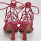 Womens Office Studio London Ghille Lace Up Pink Leather