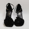 Womens Office Honey Flower Detail Two Part Sandals Black