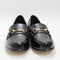 Womens Office Formula Snaffle Trim Leather Loafers Black Leather
