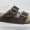 Womens BIRKENSTOCK Arizona Two Strap Sandals Suede Mocca