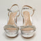 Womens Office Heartfelt Embellished Platform Sandals Silver Uk Size 5