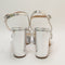 Womens Office Heartfelt Embellished Platform Sandals Silver Uk Size 5